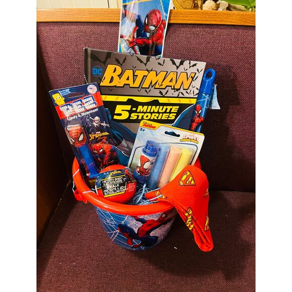 Spiderman adorable bundle preschool throw 40 50 Spider-Man Easter bucket - Picture 3 of 6